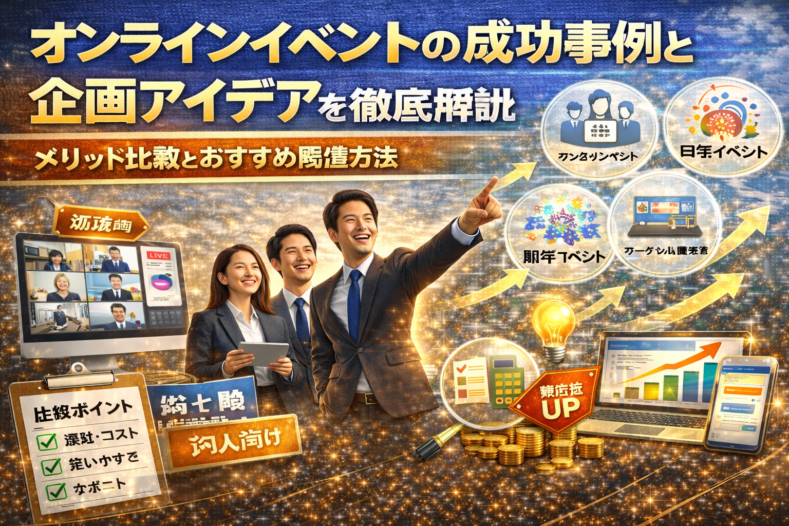 オンラインイベントの成功事例と企画アイデアを徹底解説｜メリット比較とおすすめ開催方法