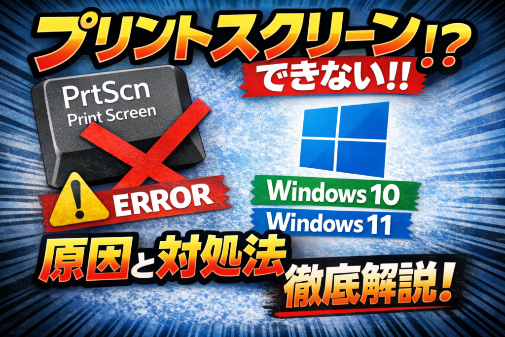プリントスクリーンができなくなった原因とWindows別の対処方法を徹底解説 - デジマーケジャーナル