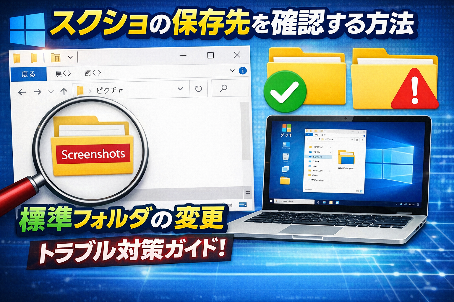 windowsスクリーンショットの保存先を確認する方法と標準フォルダの変更・トラブル対策ガイド