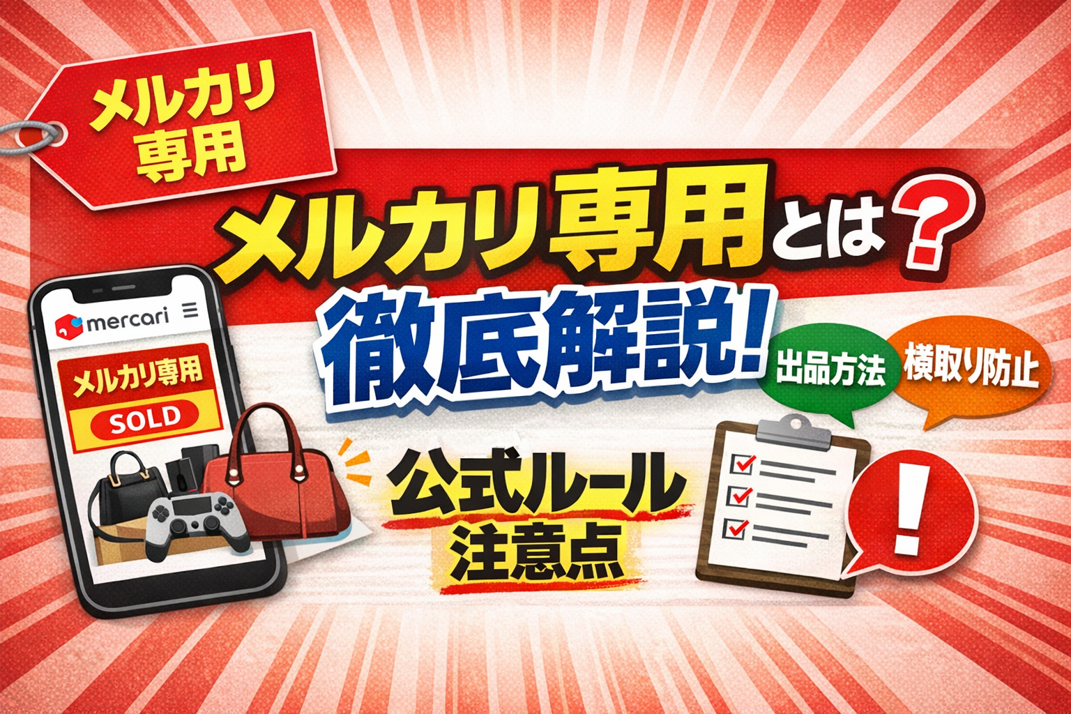 メルカリ専用とは何かを徹底解説｜出品方法と横取り防止・公式ルール