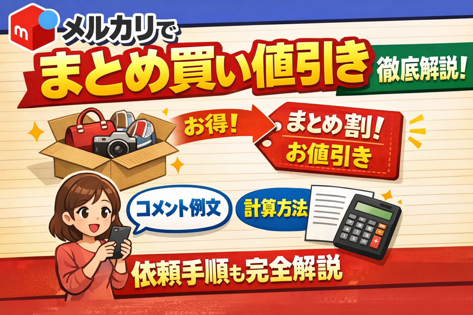 メルカリでまとめ買い値引きを活用した最新機能と依頼手順を徹底解説｜コメント例文と計算方法も網羅