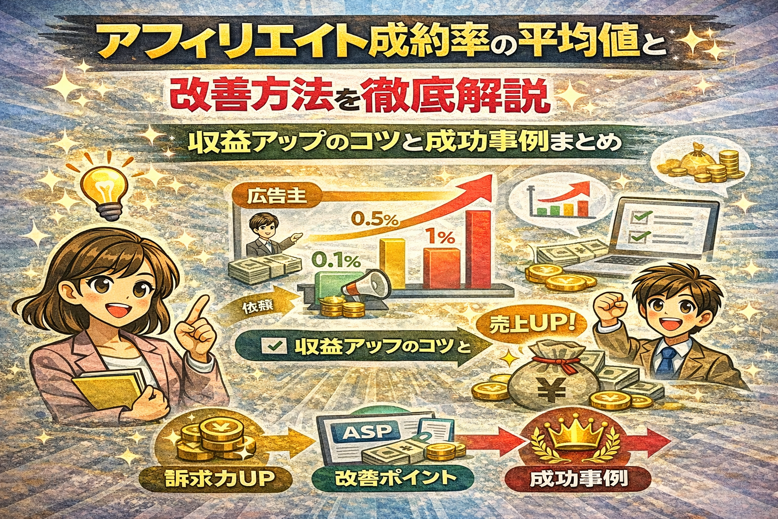 アフィリエイトの成約率の平均値と改善方法を徹底解説｜収益アップのコツと成功事例まとめ
